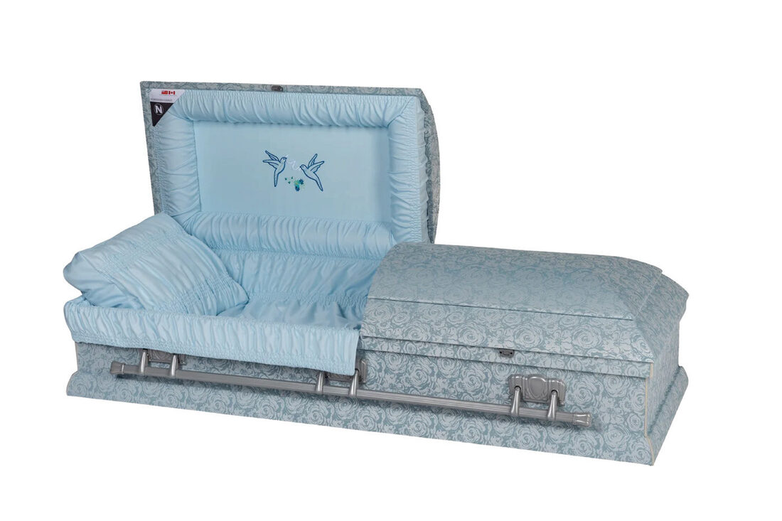 Blue Arlington, casket in 