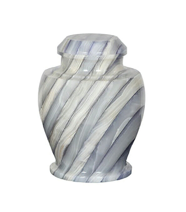 Carpel Onyx Blue Marble Urn, urn, Marble