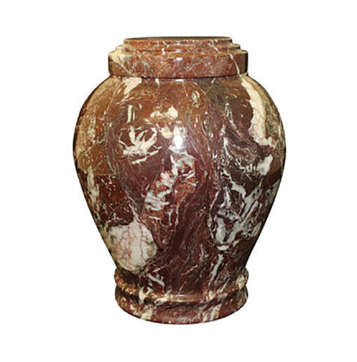 Embrace Red Zebra Marble Urn, urn, Marble