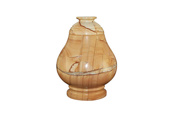 Equator Teak Marble Urn, urn, Marble