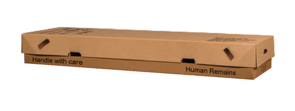 EZ-Fold Cremation Container, cremation container, Fibreboard