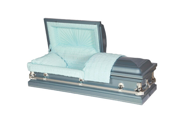 Franklin Light Blue, casket, 20 Gauge Steel