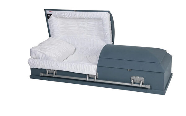 Plain Blue Cloth, casket, 