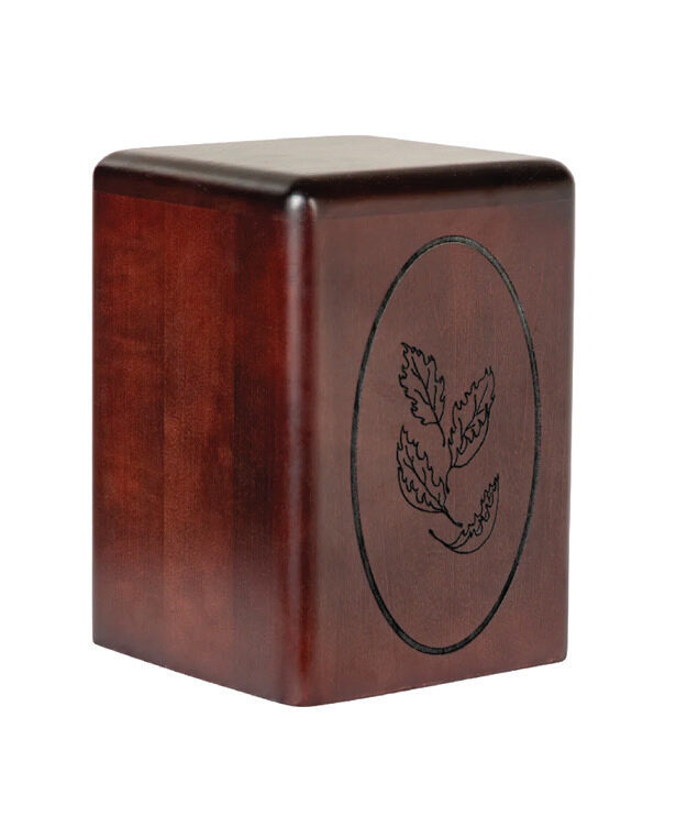 Standard Urn W/ Standard Engraving, urn in Ash, Cherry, Maple, or Poplar