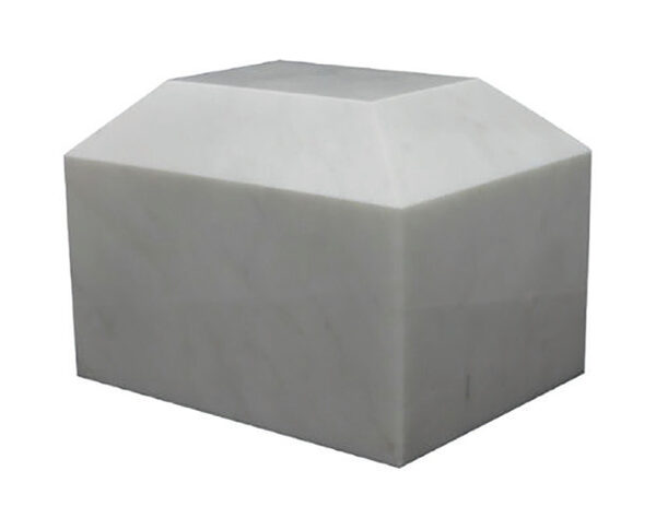 Summit Antique White Marble Box Urn, urn, Marble