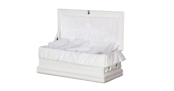 White Lambskin - 18", casket, 