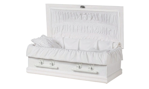 White Lambskin - 2', casket, 