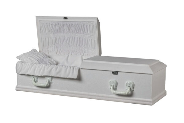 White Lambskin - 4', casket, 